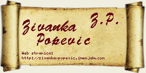 Živanka Popević vizit kartica